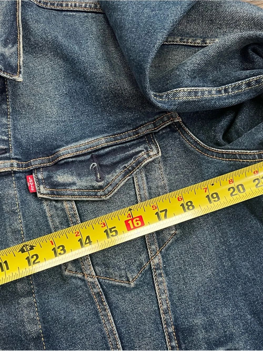 Levi's Blue Washed Denim Trucker Jacket - Picture 7 of 9